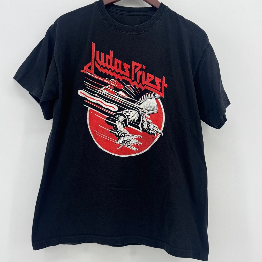 Judas Priest Firepower 2018 Tour Graphic T-Shirt Black Screaming for Vengeance
